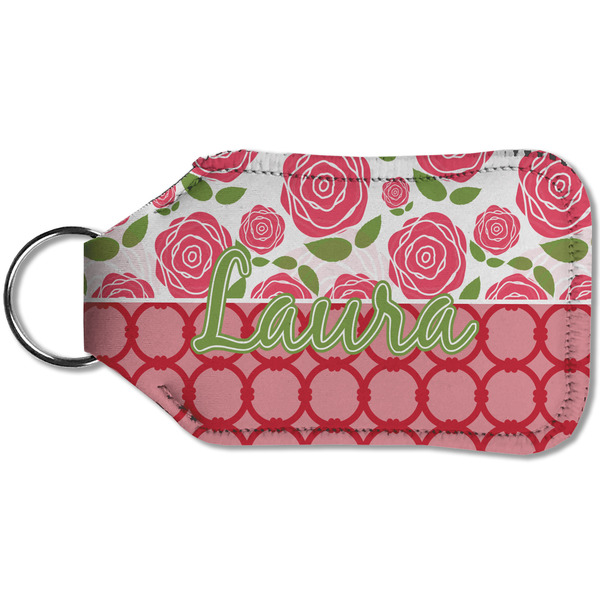 Roses Sanitizer Holder Keychain - Small (Back)