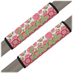 Roses Seat Belt Covers (Set of 2) (Personalized)