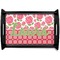 Roses Black Wooden Tray - Small (Personalized)