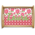 Roses Natural Wooden Tray - Small (Personalized)