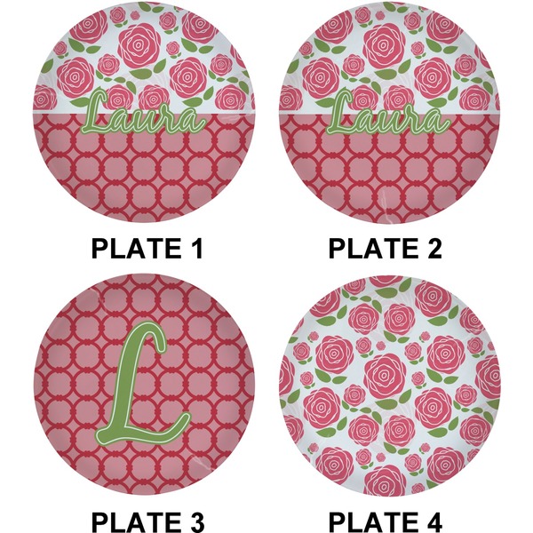 Roses Set of Lunch / Dinner Plates (Approval)