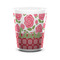 Roses Ceramic Shot Glass - 1.5 oz - White - Set of 4 (Personalized)
