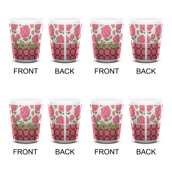 Roses Shot Glass - White - Set of 4 - APPROVAL