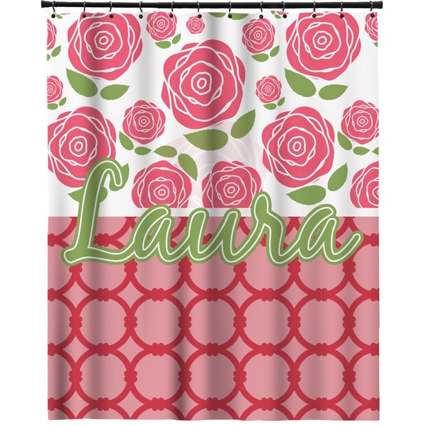 Custom Roses Extra Long Shower Curtain - 70"x84" (Personalized)