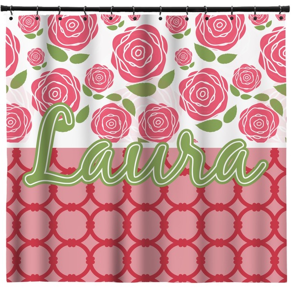 Custom Roses Shower Curtain - 71" x 74" (Personalized)