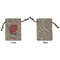 Roses Small Burlap Gift Bag - Front Approval