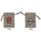 Roses Small Burlap Gift Bag - Front & Back (Personalized)