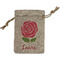 Roses Small Burlap Gift Bag - Front