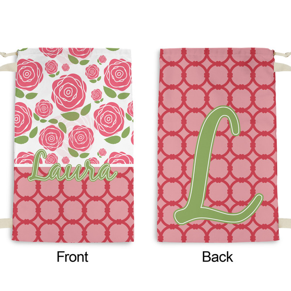 Roses Small Laundry Bag - Front & Back View
