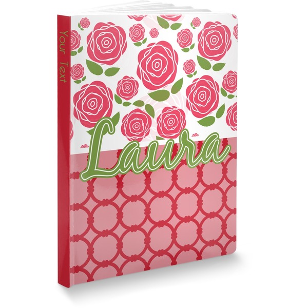 Custom Roses Softbound Notebook - 5.75" x 8" (Personalized)