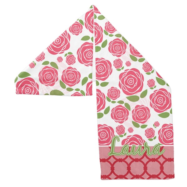 Roses Sports Towel Folded - Both Sides Showing