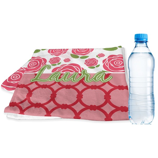 Custom Roses Sports & Fitness Towel (Personalized)