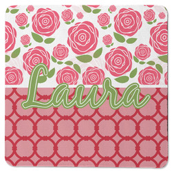 Roses Square Rubber Backed Coaster (Personalized)