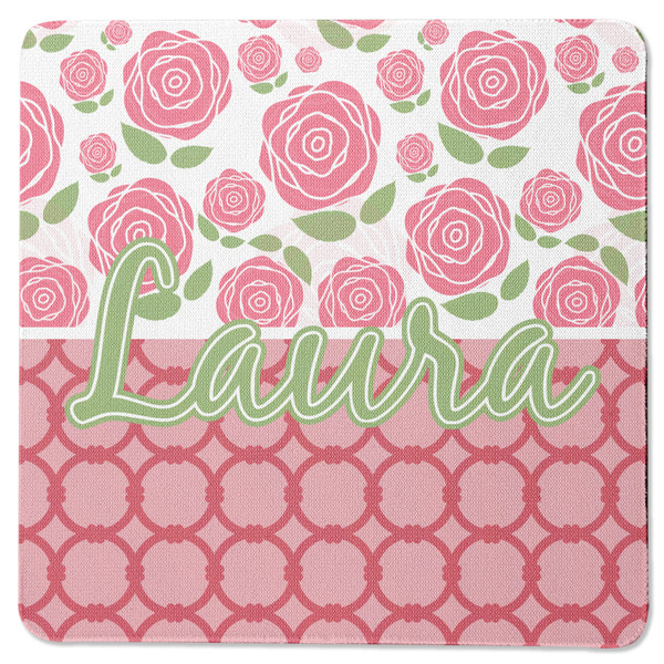 Roses Square Coaster Rubber Back - Single