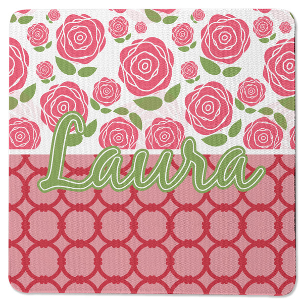 Roses Square Coaster Rubber Back - Single