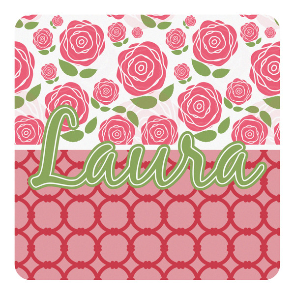 Custom Roses Square Decal - Large (Personalized)
