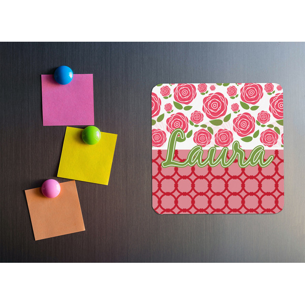 Roses Square Fridge Magnet - LIFESTYLE