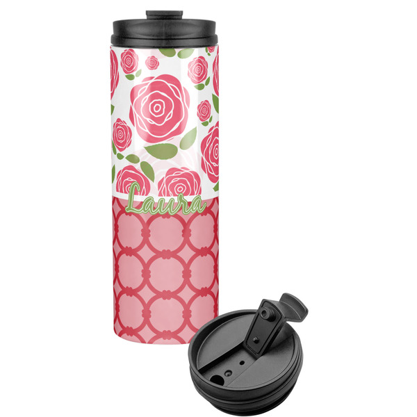 Custom Roses Stainless Steel Skinny Tumbler (Personalized)