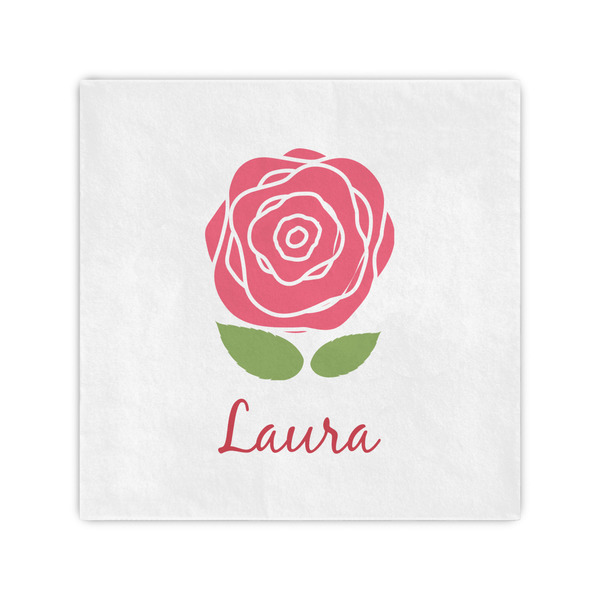 Custom Roses Cocktail Napkins (Personalized)