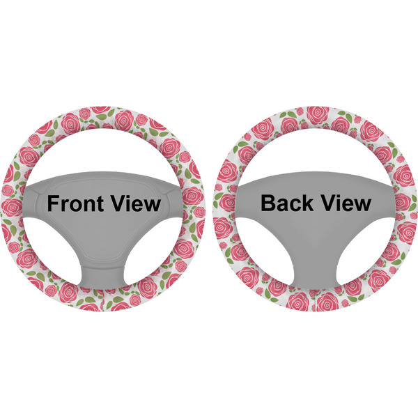 Roses Steering Wheel Cover- Front and Back