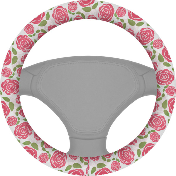 Custom Roses Steering Wheel Cover