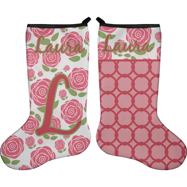 Custom Roses Holiday Stocking - Double-Sided - Neoprene (Personalized)
