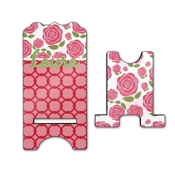 Roses Stylized Phone Stand - Front & Back - Large