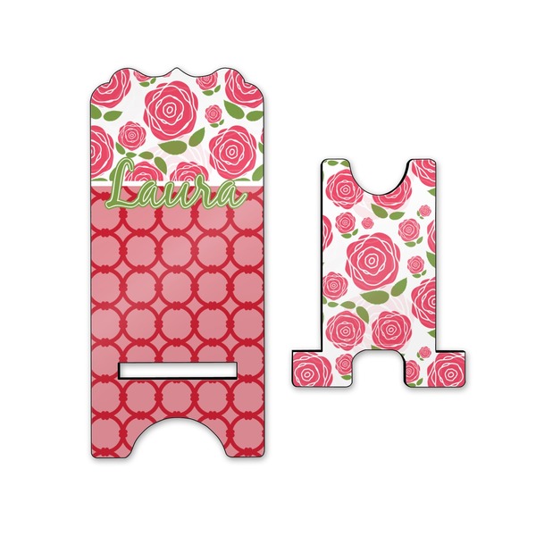Roses Stylized Phone Stand - Front & Back - Small