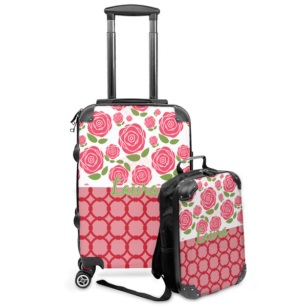 Custom Roses Kids 2-Piece Luggage Set - Suitcase & Backpack (Personalized)