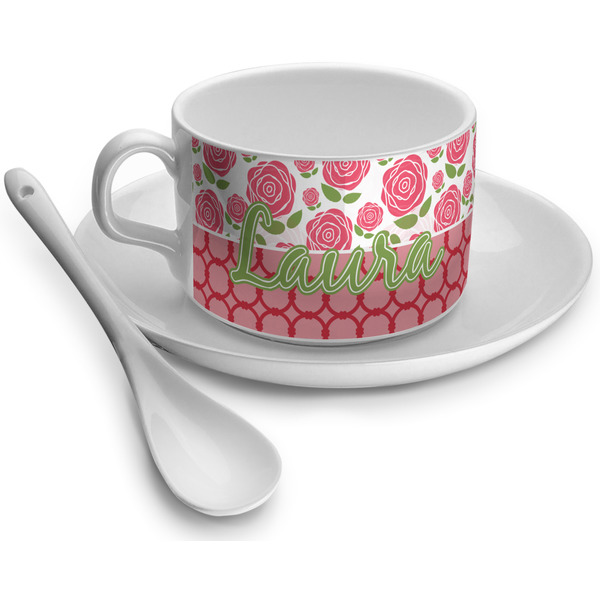 Custom Roses Tea Cup - Single (Personalized)