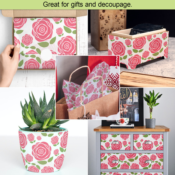 Roses Tissue Paper - In Use Collage