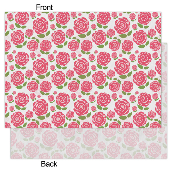 Roses Tissue Paper - Lightweight - Large - Front & Back
