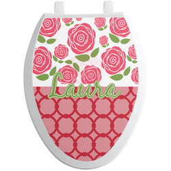 Roses Toilet Seat Decal - Elongated (Personalized)