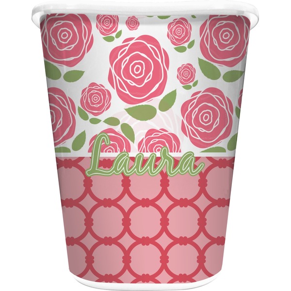 Custom Roses Waste Basket (Personalized)