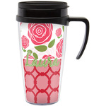 Roses Acrylic Travel Mug with Handle (Personalized)
