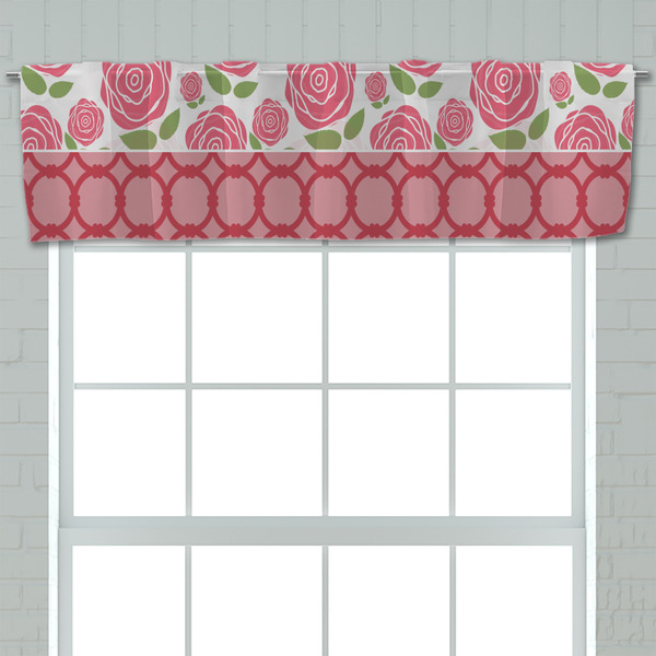 Roses Valance - Closeup on window