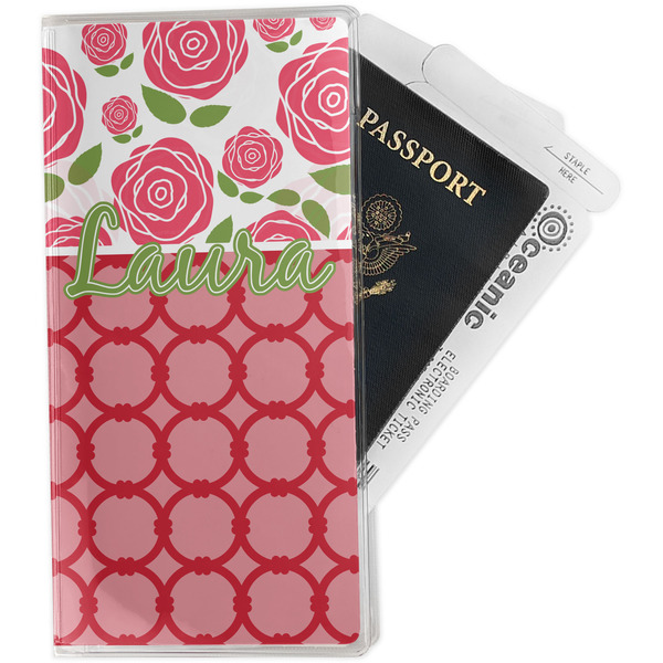 Custom Roses Travel Document Holder