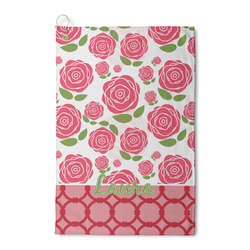 Roses Waffle Weave Golf Towel (Personalized)