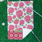 Roses Waffle Weave Golf Towel - In Context