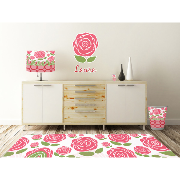 Roses Wall Graphic Decal Wooden Desk