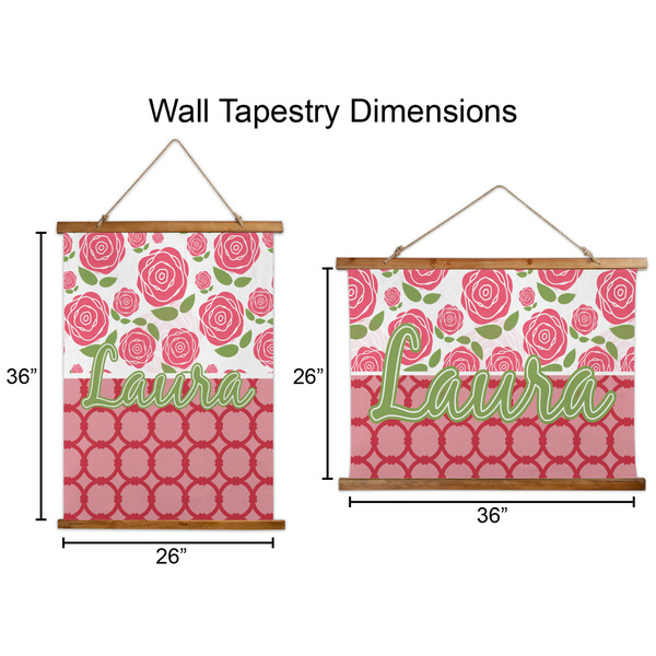 Roses Wall Hanging Tapestries - Parent/Sizing