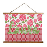Roses Wall Hanging Tapestry - Wide (Personalized)