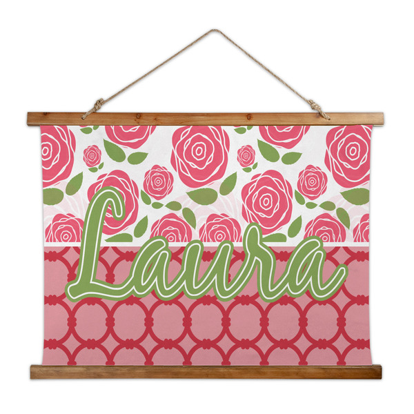 Custom Roses Wall Hanging Tapestry - Wide (Personalized)
