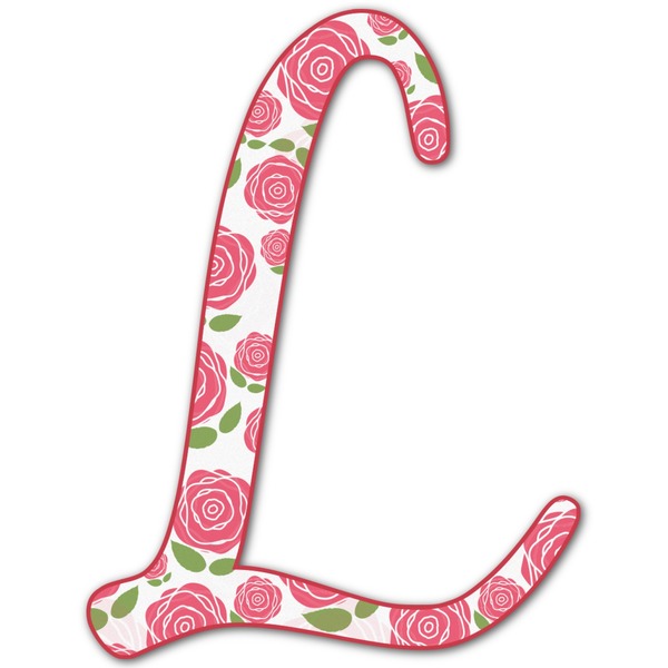 Custom Roses Letter Decal - Large (Personalized)
