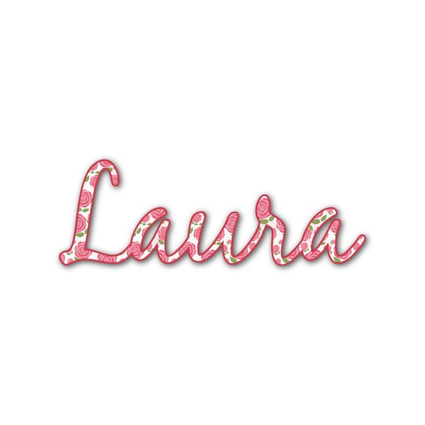 Custom Roses Name/Text Decal - Medium (Personalized)