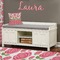 Roses Wall Name Decal Above Storage bench
