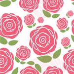 Roses Wallpaper & Surface Covering (Water Activated 24"x 24" Sample)