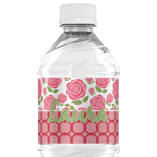Custom Roses Water Bottle Labels - Custom Sized (Personalized)