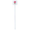 Roses White Plastic Stir Stick - Single Sided - Square - Single Stick