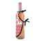 Roses Wine Bottle Apron - DETAIL WITH CLIP ON NECK